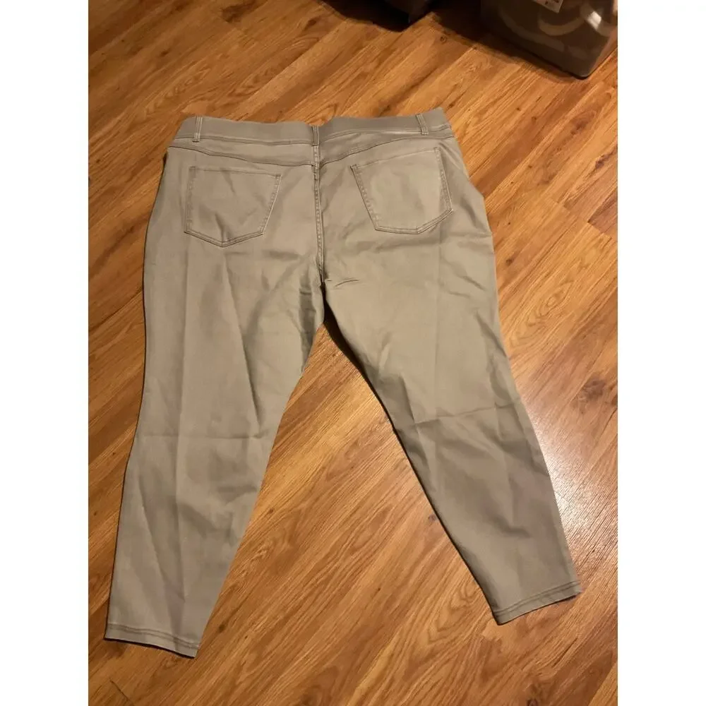 Terra & Sky Pull On Skinny Jegging Khaki Women’s Size 4X 28/30W NWT - Picture 2 of 2